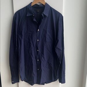 John Varvatos Deep Blue Casual Button Down Shirt